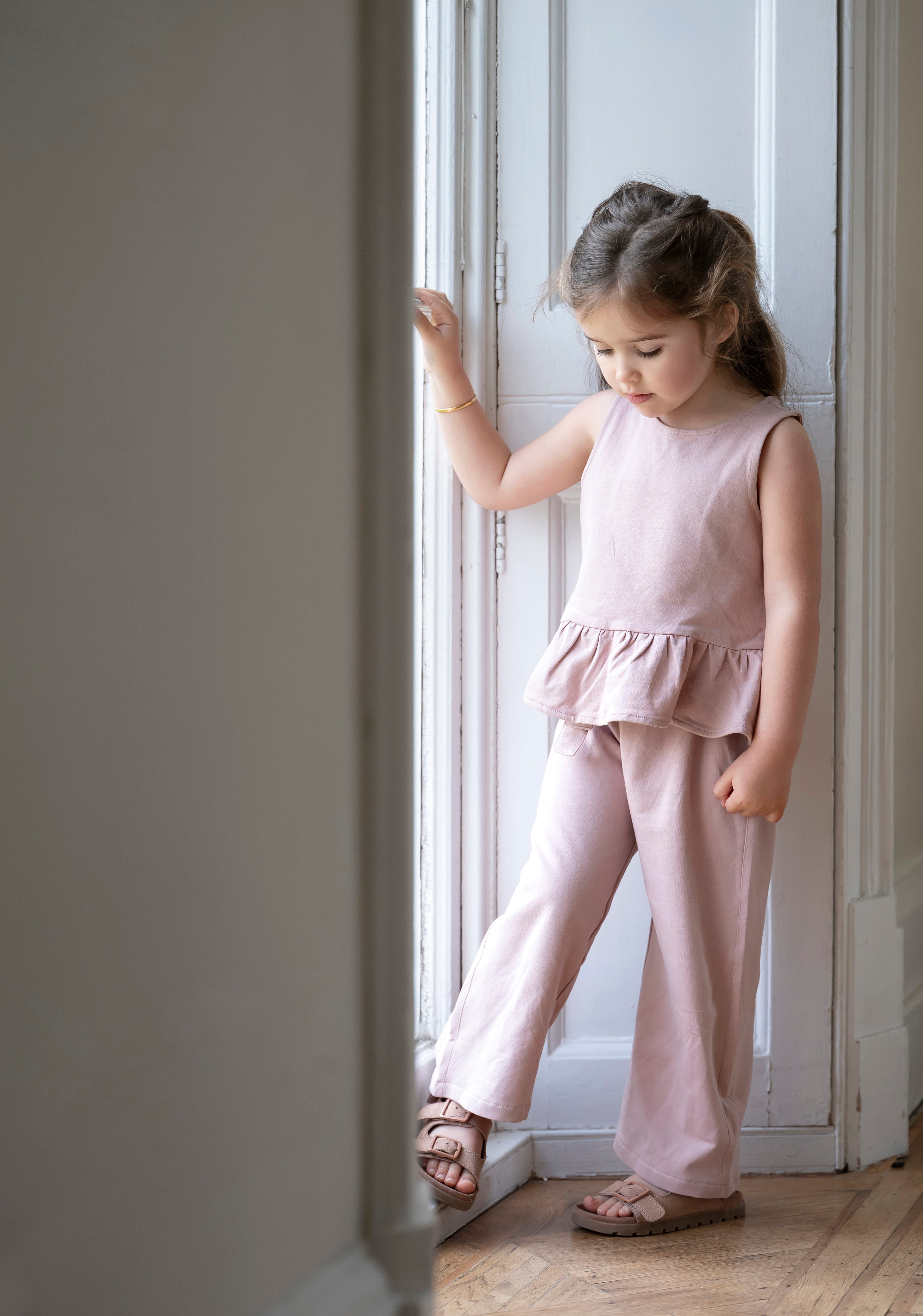 Peplum Summer Set - Dusky Pink