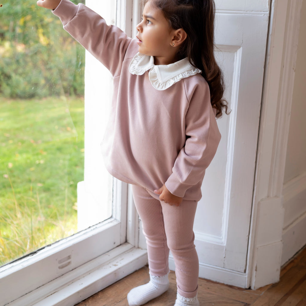 Ribbed Leggings - Dusky Pink