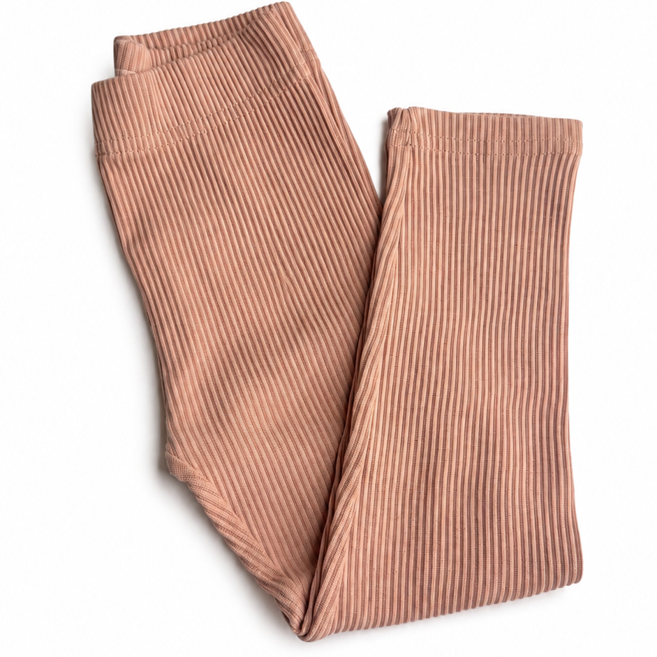 Ribbed Leggings - Dusky Pink